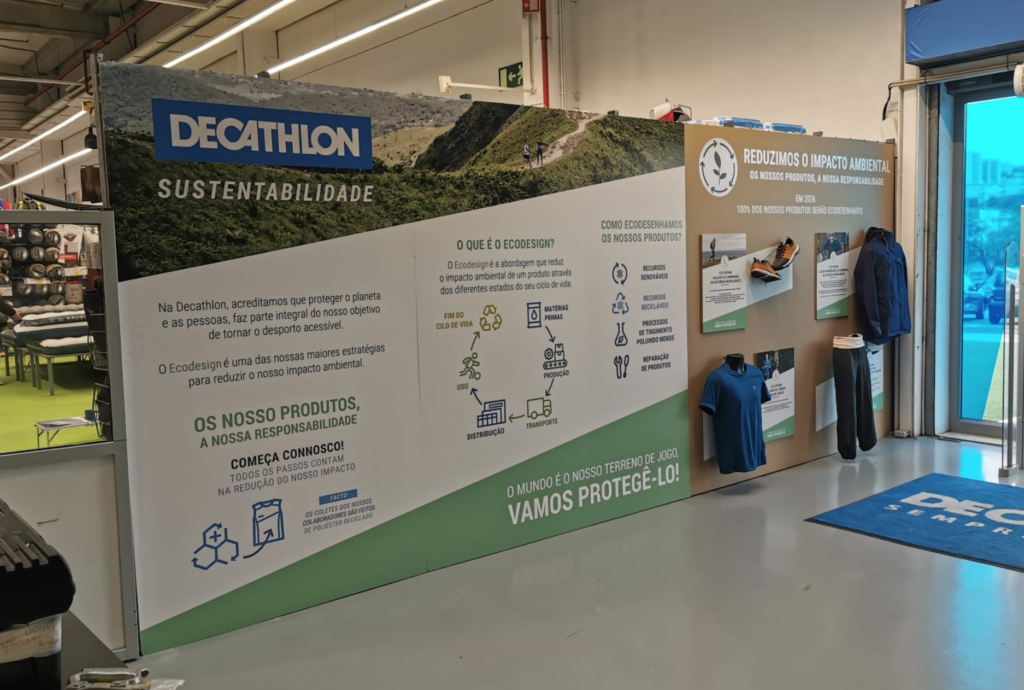 Ecodesign - mural sustentabilidade Decathlon